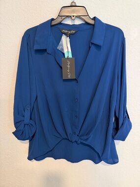 MONTGOMERY POST DIDI BUTTON DOWN SHIRT BLUE - M
